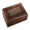 Rosewood Hand-Carved Wood Memorial Cremation Box with Velvet Bag - Medium
